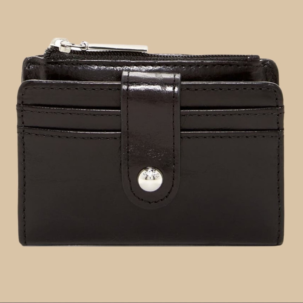 HOBO Val Indexer Leather Card Case in Black, never used